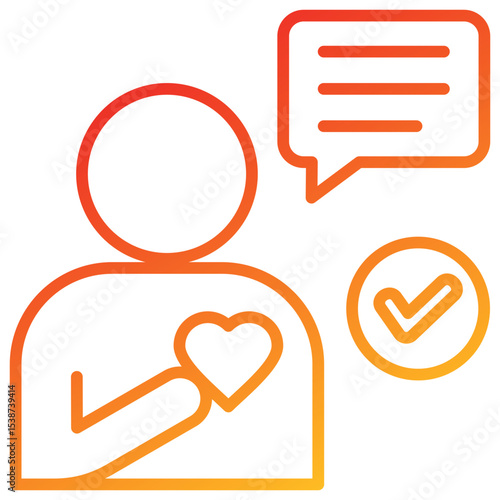 Honestly Line Gradient Icon