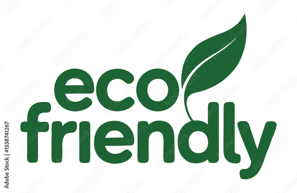 Fototapeta premium Eco-Friendly Logo Design Featuring a Leaf Symbol