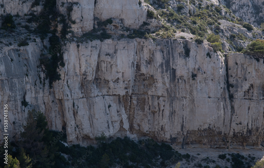 Fototapeta premium Coastal environments from the Mediterranean coast. Shot during 3 days of hiking in the Calanques, south of France, close to Marseille.