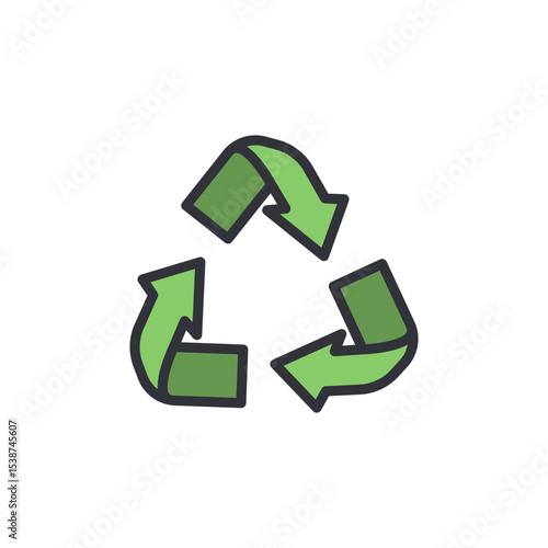 Depiction Of A Universal Recycling Symbol Against A Transparent Scene