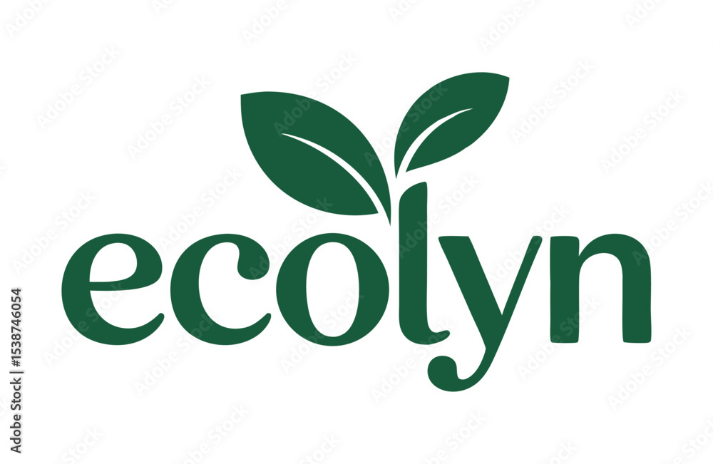 Fototapeta premium Eco-friendly logo design featuring 