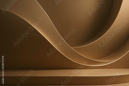 Elegant abstract golden wave pattern design, luxurious metallic background for business presentations, art illustrations, modern branding, corporate identity, high-resolution digital backdrop








