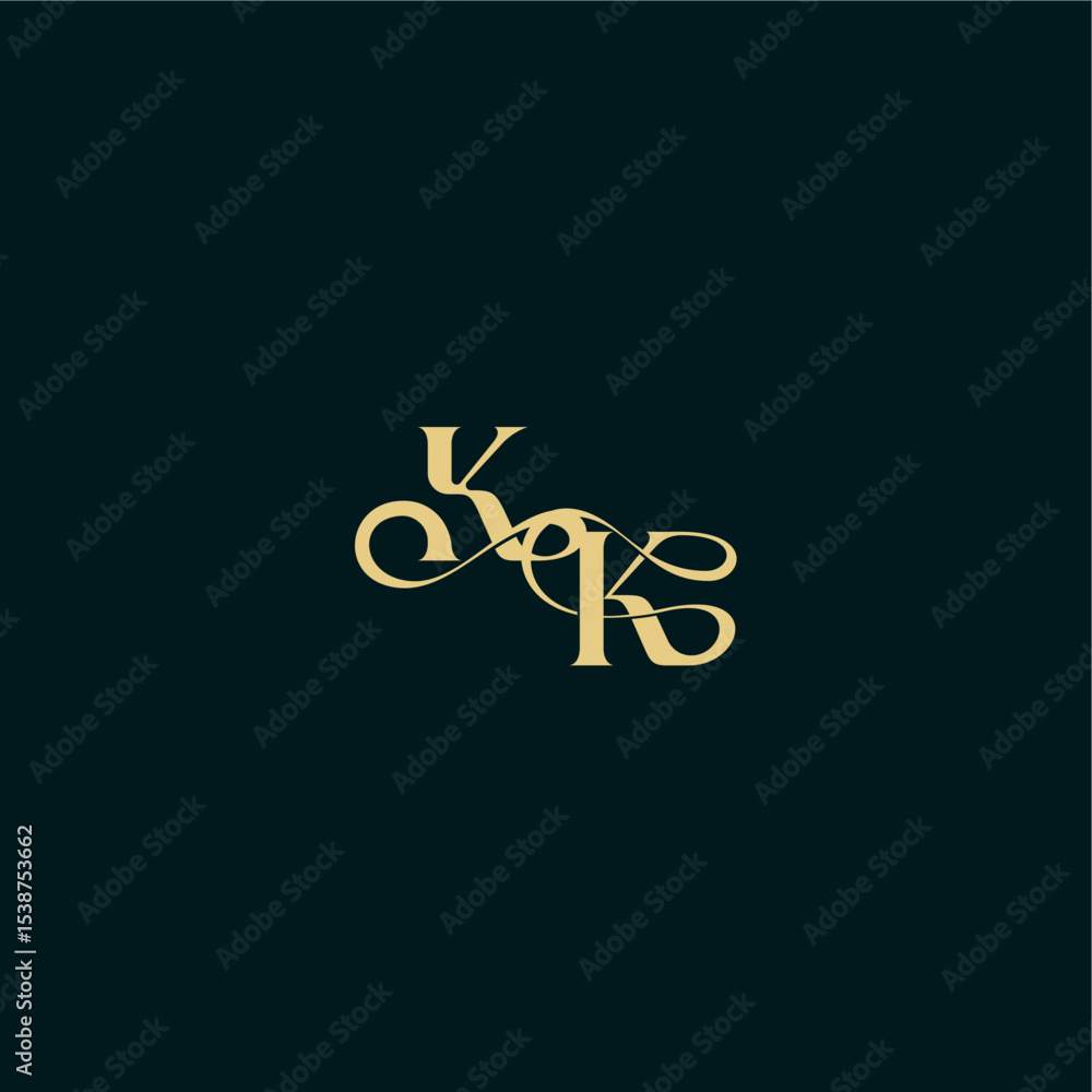wedding logo initial bold concept design letter elegant and curvy style monogram KK wedding logo initial bold concept design letter elegant and curvy style monogram KK