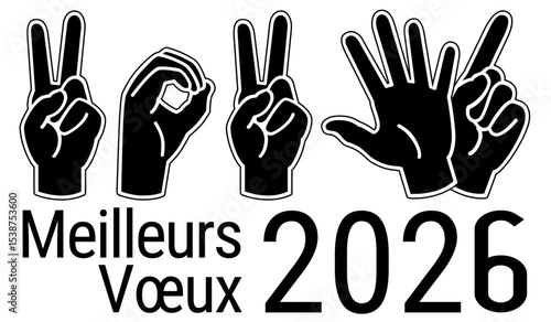 MEILLEURS VŒUX 2026 mains langage des sourd rébus 3