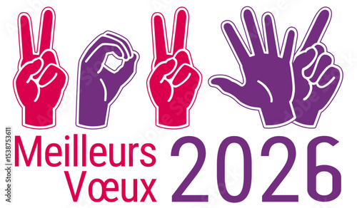 MEILLEURS VŒUX 2026 mains langage des sourd rébus