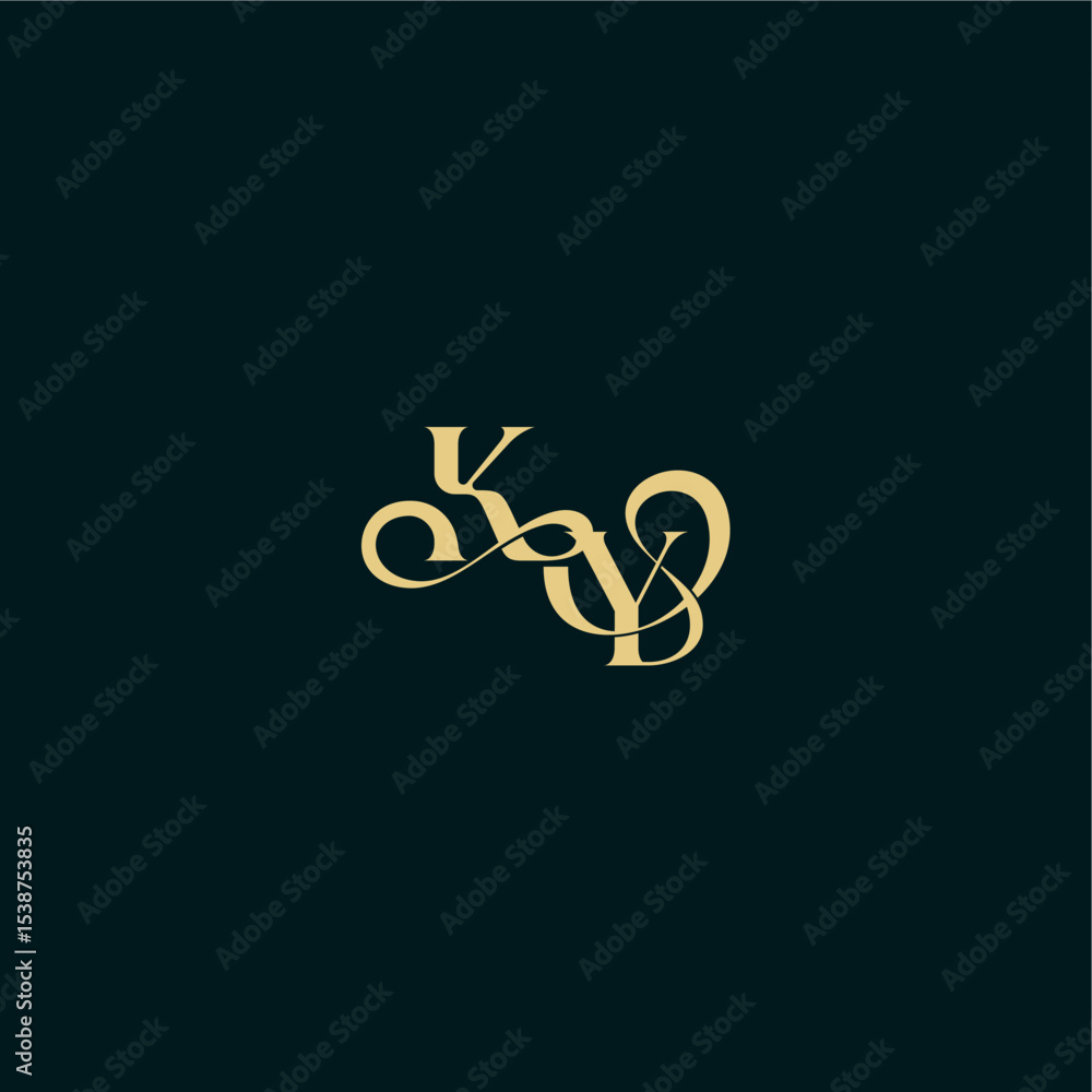 wedding logo initial bold concept design letter elegant and curvy style monogram KY wedding logo initial bold concept design letter elegant and curvy style monogram KY