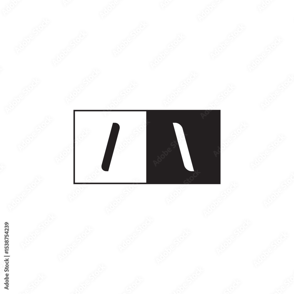 Fototapeta premium Initial Alphabet Vector Monogram Logo Design Alphabet Unique Simple Bold II