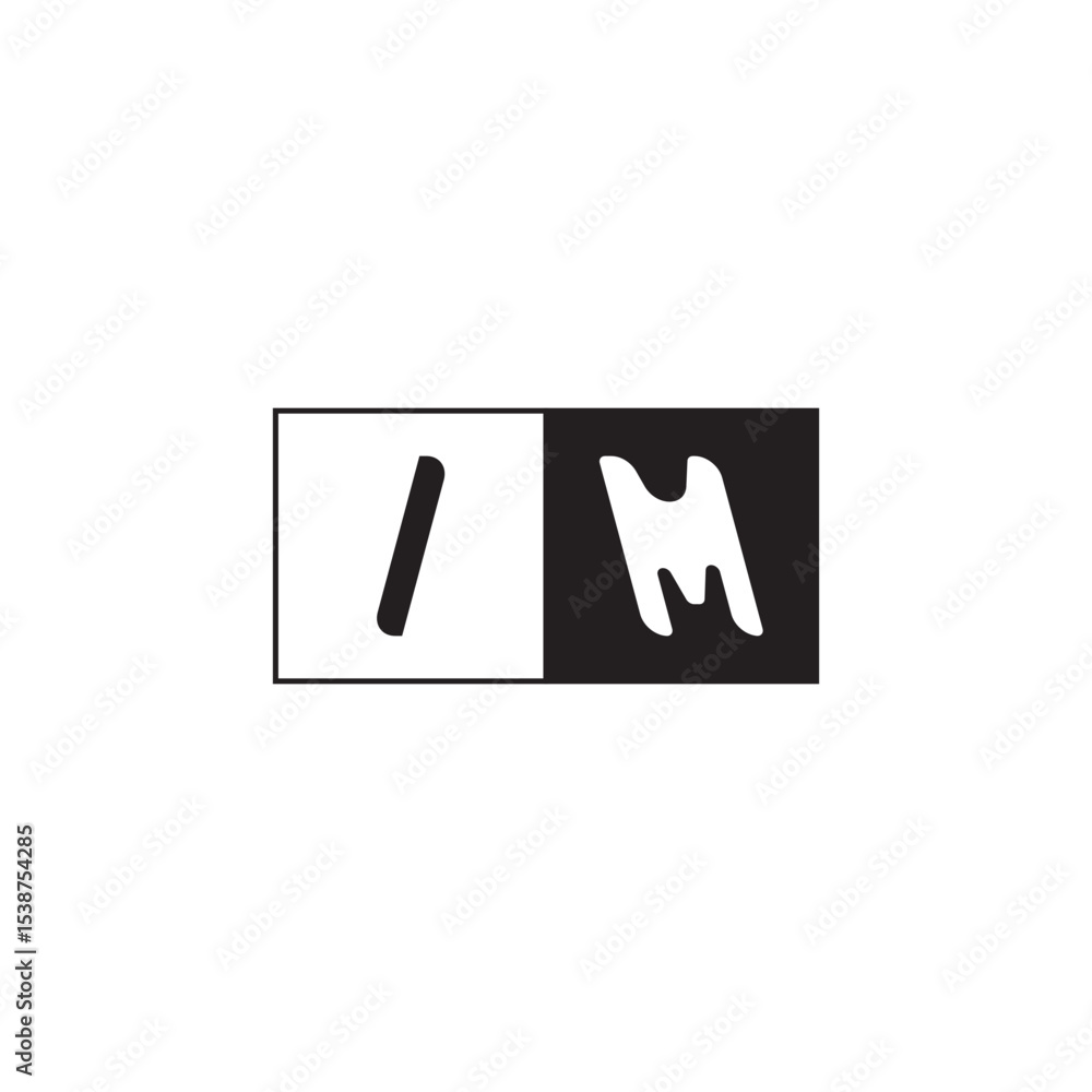 Obraz premium Initial Alphabet Vector Monogram Logo Design Alphabet Unique Simple Bold IM