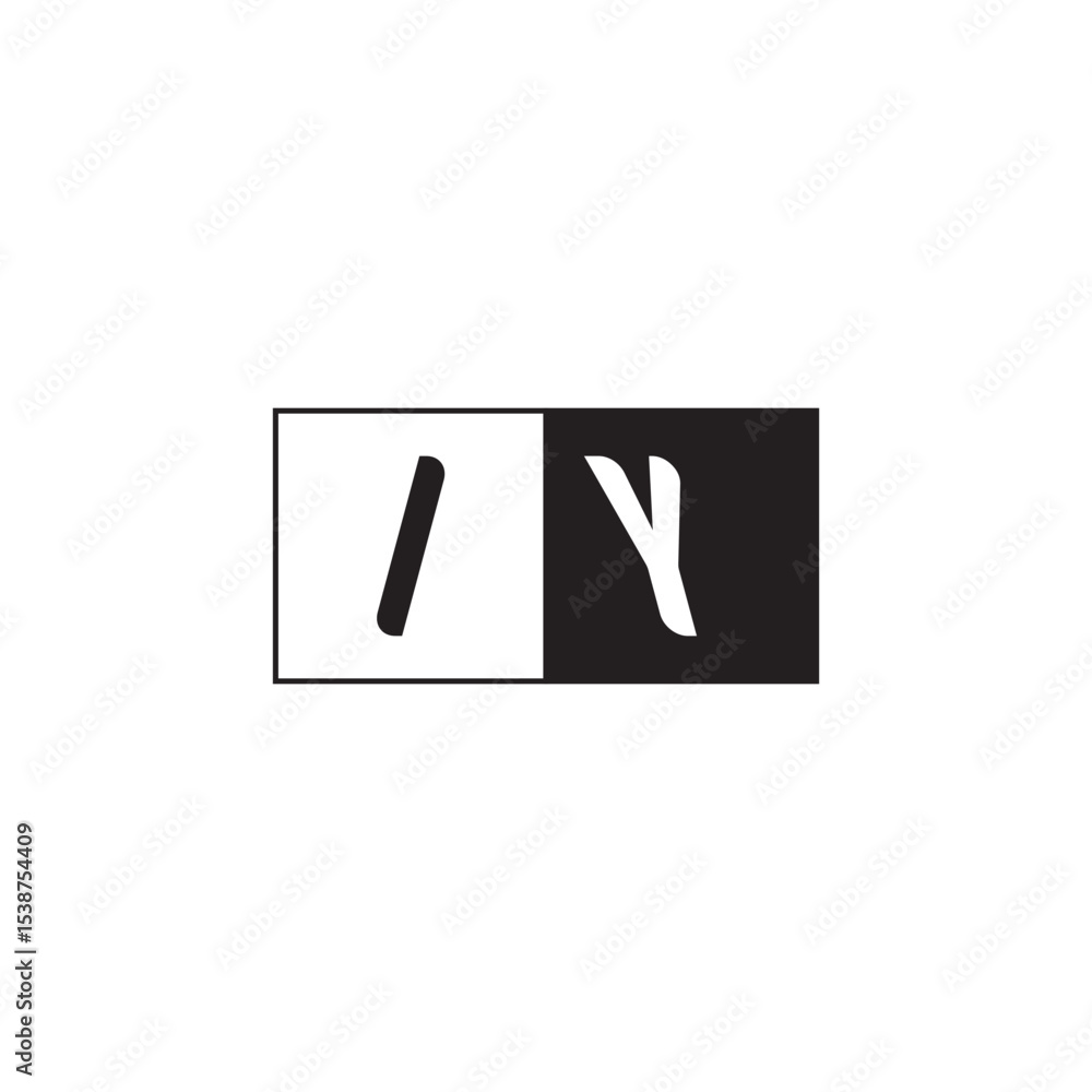 Obraz premium Initial Alphabet Vector Monogram Logo Design Alphabet Unique Simple Bold IY