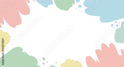 Colorful abstract background with pastel brush strokes vector illustration