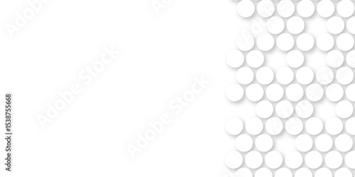 White tiles wall. round marble textures, ball tiles. Top view pavement circle block white texture with seamless patterns floor background. Air Bubble wrap texture background. Textured Background.