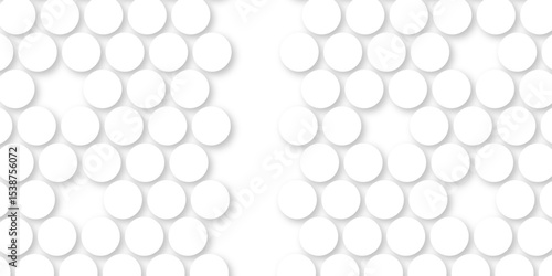 White tiles wall. round marble textures, ball tiles. Top view pavement circle block white texture with seamless patterns floor background. Air Bubble wrap texture background. Textured Background.