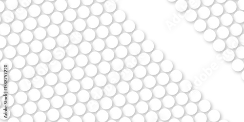White tiles wall. round marble textures, ball tiles. Top view pavement circle block white texture with seamless patterns floor background. Air Bubble wrap texture background. Textured Background.
