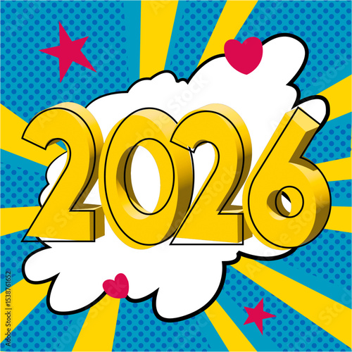  2026 carte vœux popart 3 NEW 3
