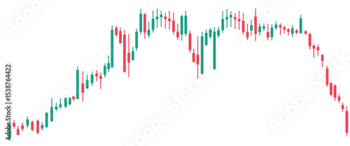 Vector illustration representing an economic recession and stock market drop as a result of international tariffs.