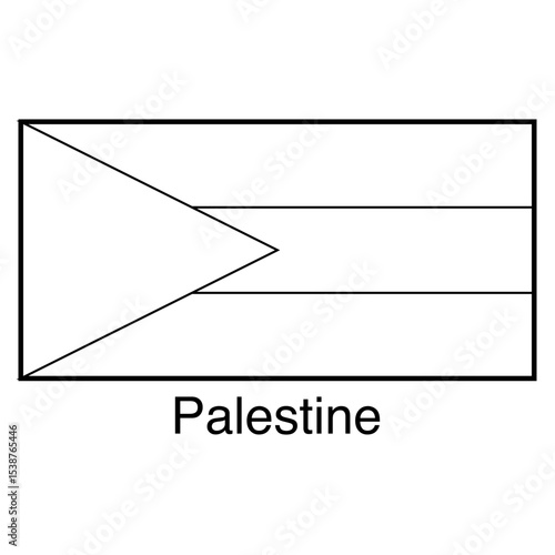 Flag of Palestine line