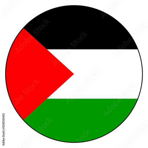 Flag of Palestine circle