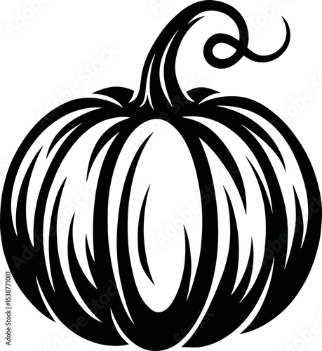 Pumpkin Scalable SVG Vector Graphic with Editable Paths and Layers for Web, UI Design, Digital Art, and Print Applications