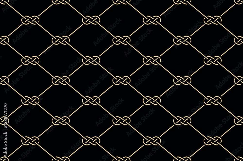Fototapeta premium The geometric pattern with lines. Seamless vector background. Golden and black texture. Graphic modern pattern. Simple lattice graphic design