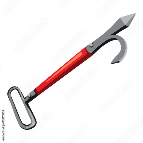 fireman's gaff, harpoon vector illustration