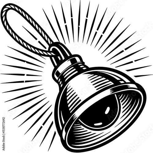 vector illustration of an electric lamp