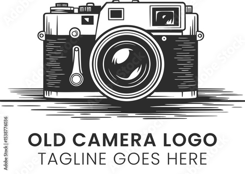 Vintage Camera Logo Design Black White Classic Photography Retro Image old art art icon lens film   