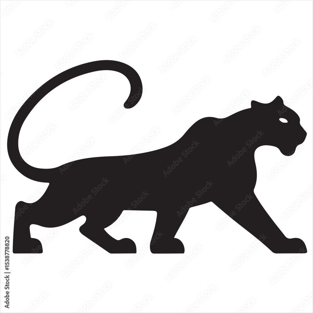 Obraz premium Elegant Silhouette Panther Logo Design | Sleek, Bold, and Custom Panther Logo for Your Brand