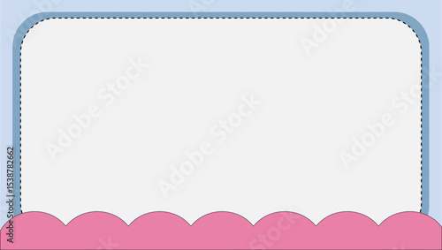 Simple design blank frame, cute frame for kids colorful and cheerful, invitation, notebook, postcard, cute frame, bookmark,certificate for kids and children in kindergarten or primary grades