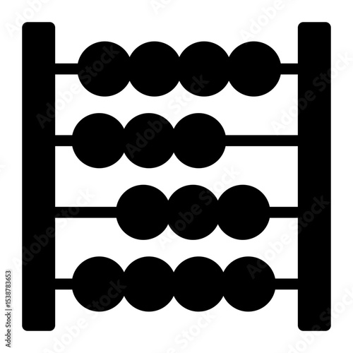 abacus glyph icon