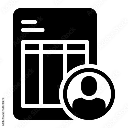 accountant glyph icon
