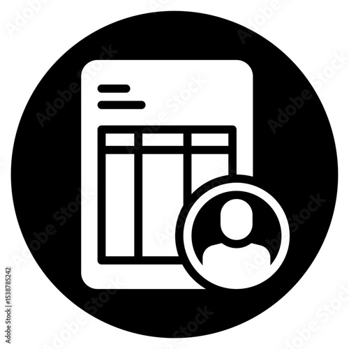 accountant glyph icon