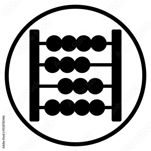 abacus glyph icon