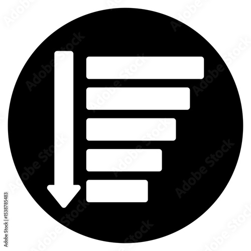 sort descending glyph icon