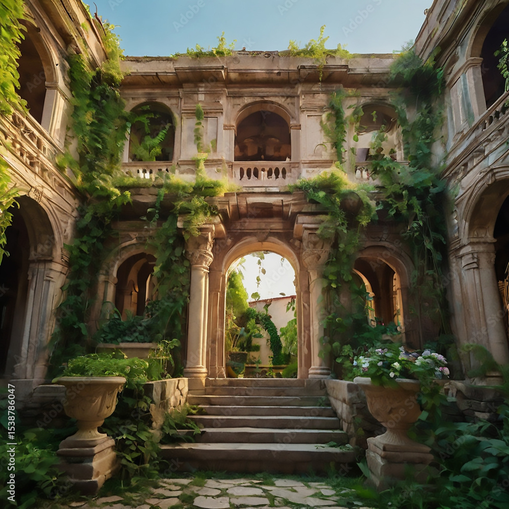 Fototapeta premium the entrance of the monastery