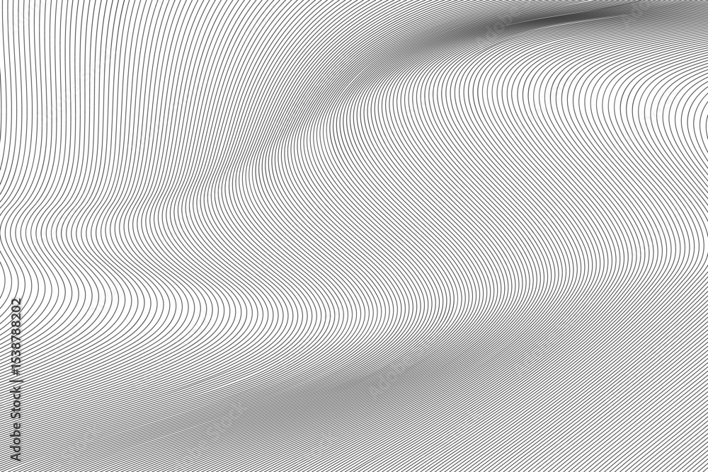 Naklejka premium Black and white wavy line pattern