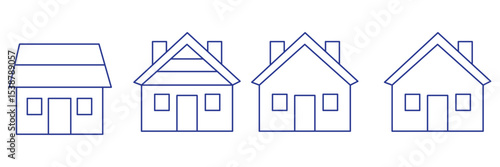 Web home icon for apps and websites, House icon, Home sign  Main page icon