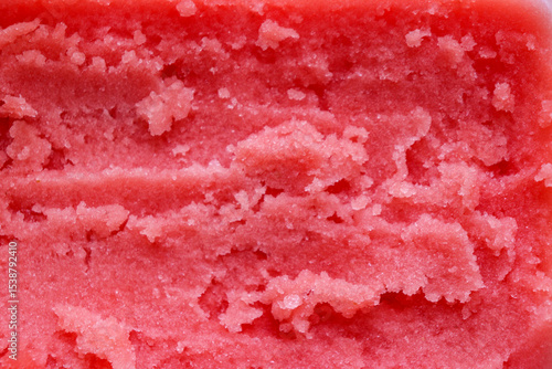 Cuadro en lienzo Watermelon sorbet texture background. Frozen fruit ice