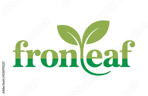 Fresh and vibrant logo for Fronleaf, a healthy food company.
