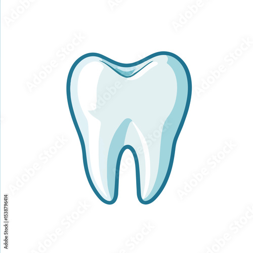 tooth on a white background