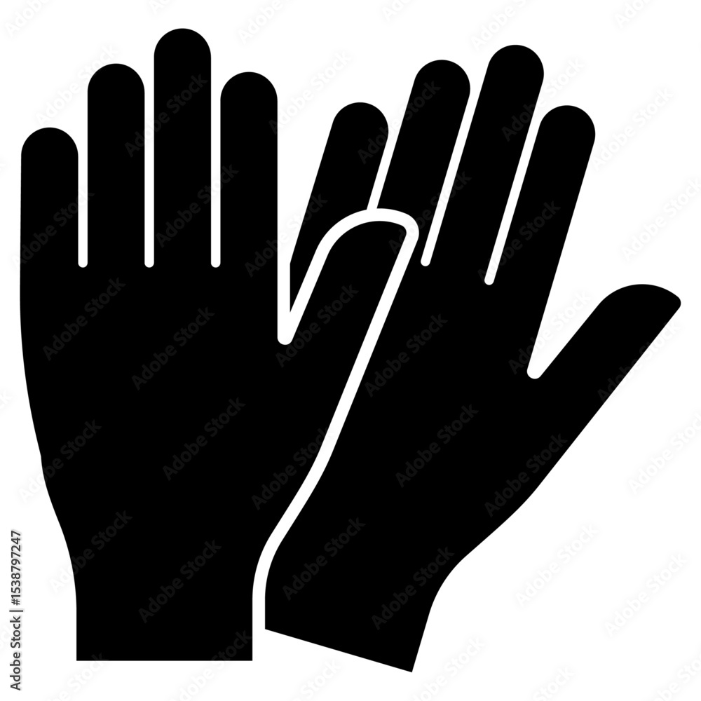 Obraz premium latex gloves icon vector illustration.