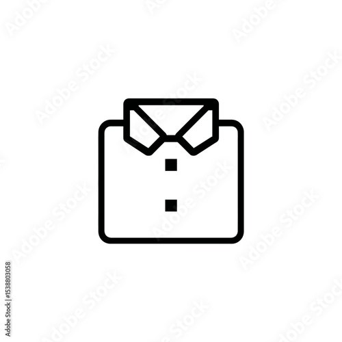 Shirt icon presents formally isolated centrally digitally graphic