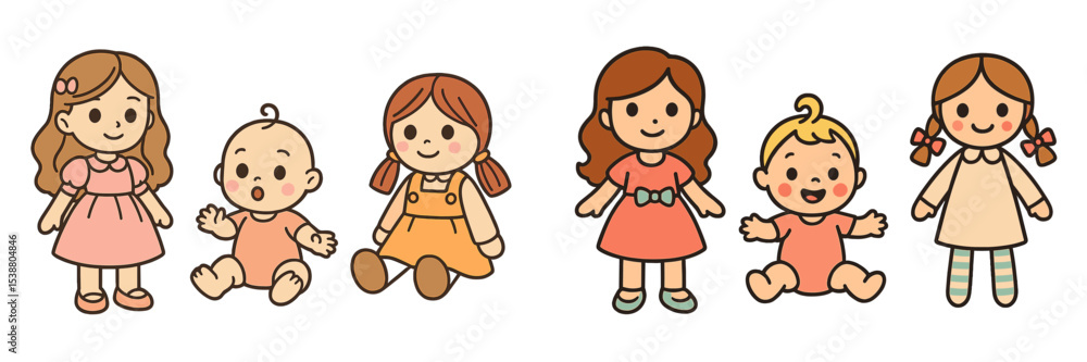 Children playfully interacting together in a joyful and colorful illustration of diverse characters Children playfully interacting together in a joyful and colorful illustration of diverse characters