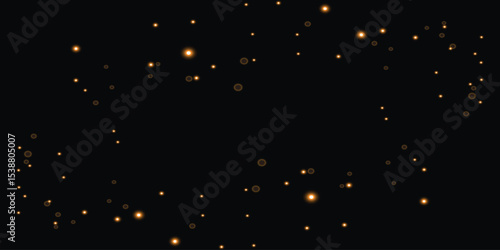 space background with little yellow stars scattered on black space.