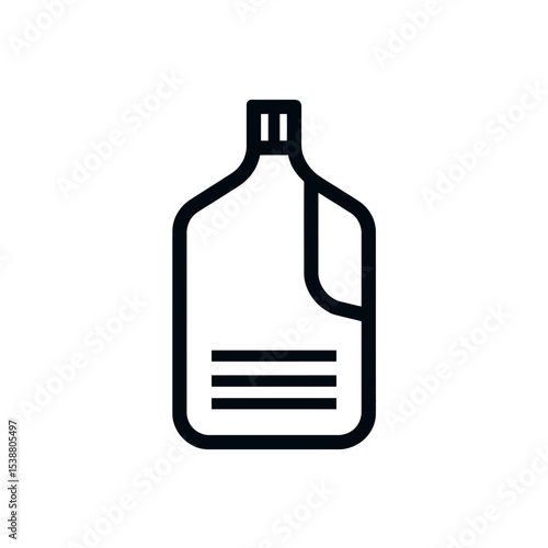 Container outline showcases content on clean background graphic