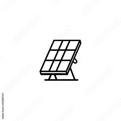 Solar panel stands outdoors generating power cleanly