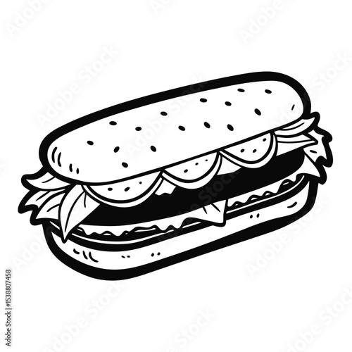 Sub Sandwich Vector Icon
