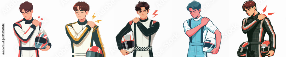 vector rider is having shoulder pain vector rider is having shoulder pain