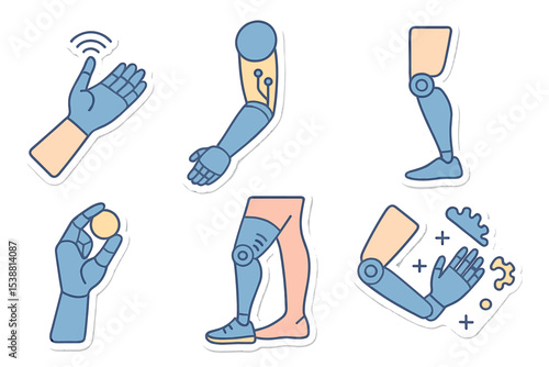 Innovative designs of robotic limbs showcasing advanced technology and functional capabilities in prosthetics