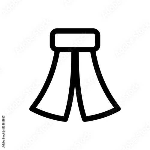 Towel hangs loosely white isolated bathroom clean folded accessory