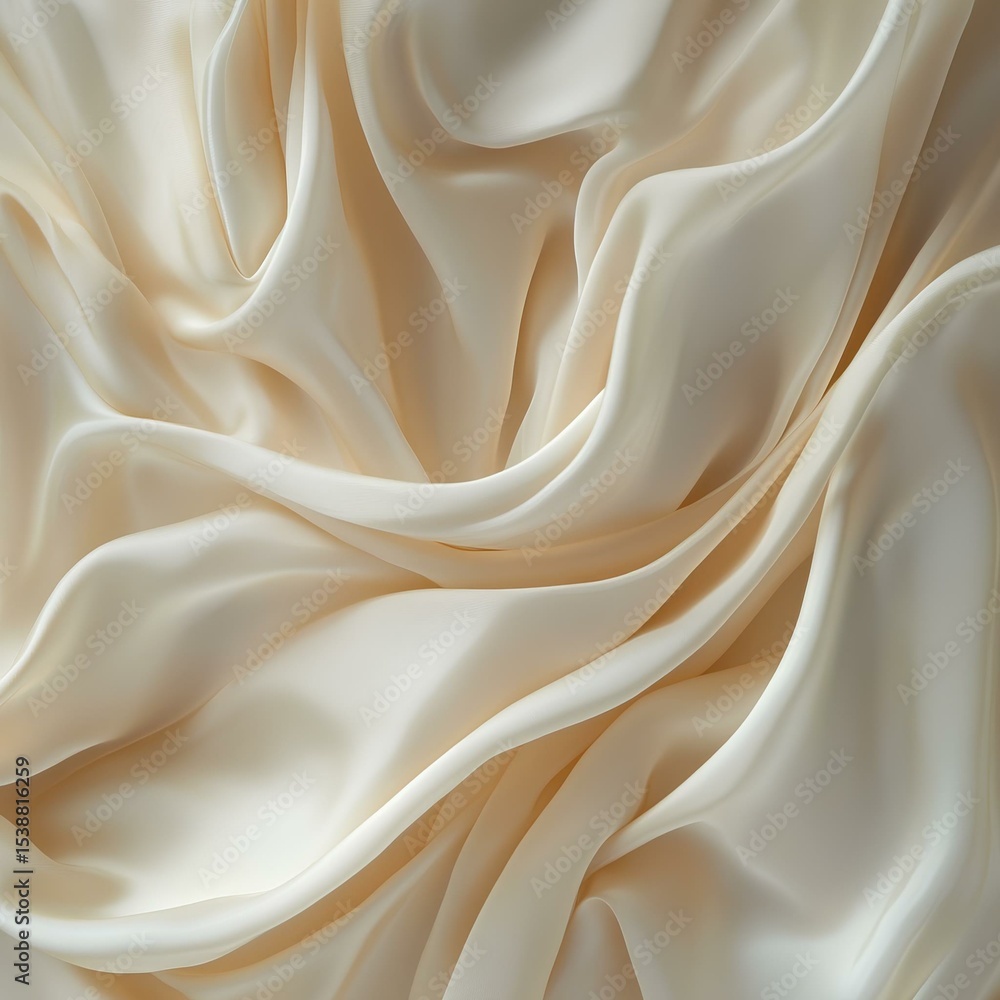 Fototapeta premium cream draped fabric with soft folds